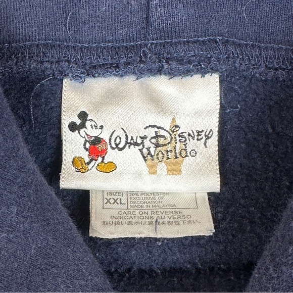 (XXL) Walt Disney World 1971 Y2K Red White Blue Mickey Embroidered Hoodie Men’s - Picture 6 of 6